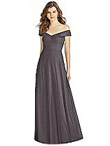 Front View Thumbnail - Stormy Silver Bella Bridesmaid Shimmer Dress BB123LS