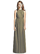 Front View Thumbnail - Mocha Gold Dessy Shimmer Junior Bridesmaid Dress JR539LS