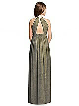 Rear View Thumbnail - Mocha Gold Dessy Shimmer Junior Bridesmaid Dress JR539LS