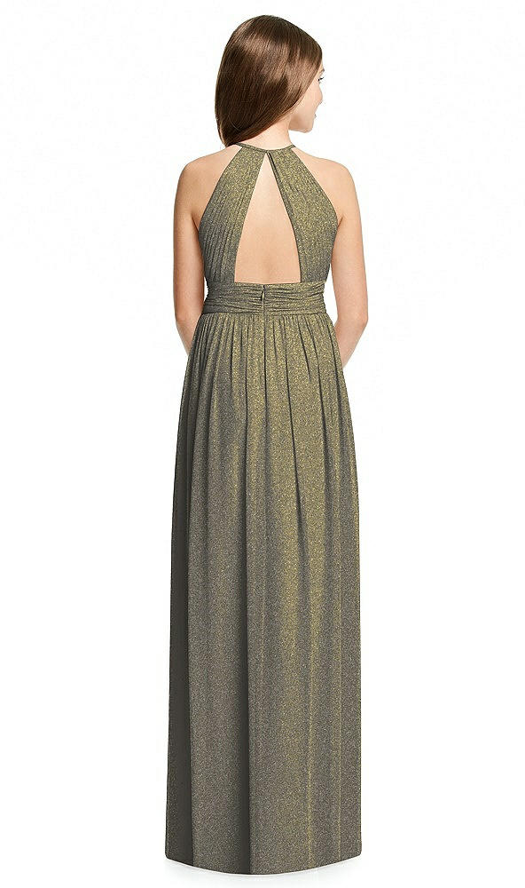Back View - Mocha Gold Dessy Shimmer Junior Bridesmaid Dress JR539LS