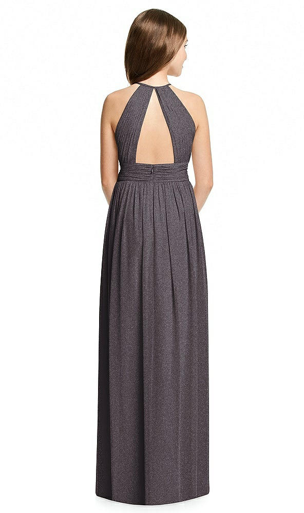 Back View - Stormy Silver Dessy Shimmer Junior Bridesmaid Dress JR539LS