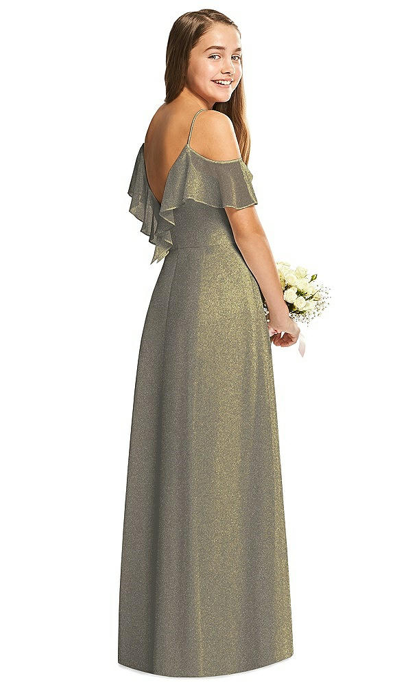 Back View - Mocha Gold Dessy Collection Junior Bridesmaid Dress JR548LS