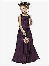 Front View Thumbnail - Aubergine Silver Flower Girl Shimmer Dress FL4033LS