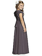 Rear View Thumbnail - Stormy Silver Flower Girl Shimmer Dress FL4038LS