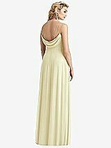 Front View Thumbnail - Butter Yellow Cowl-Back Double Strap Maxi Dress with Side Slit