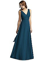 Front View Thumbnail - Atlantic Blue Thread Bridesmaid Style Layla