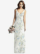 Front View Thumbnail - Bleu Garden Sleeveless V-Back Long Trumpet Gown