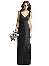 Front View Thumbnail - Black Silver Thread Bridesmaid Style Peyton