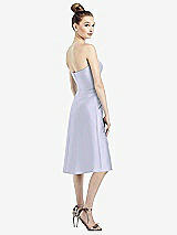 Rear View Thumbnail - Silver Dove Strapless Notch Satin Cocktail Dress with Pockets