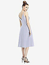 Rear View Thumbnail - Silver Dove Draped Faux Wrap Cocktail Dress with Pockets