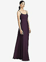 Alt View 1 Thumbnail - Aubergine Spaghetti Strap Chiffon Maxi Dress with Jeweled Sash