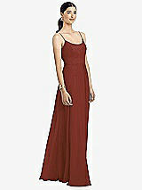Alt View 1 Thumbnail - Auburn Moon Spaghetti Strap Chiffon Maxi Dress with Jeweled Sash