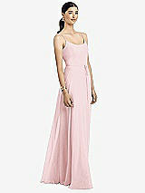 Alt View 1 Thumbnail - Ballet Pink Spaghetti Strap Chiffon Maxi Dress with Jeweled Sash
