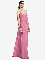 Alt View 1 Thumbnail - Orchid Pink Spaghetti Strap Chiffon Maxi Dress with Jeweled Sash