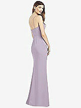 Rear View Thumbnail - Lilac Haze Spaghetti Strap A-line Crepe Dress with Pockets