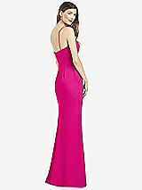 Rear View Thumbnail - Think Pink Spaghetti Strap A-line Crepe Dress with Pockets