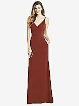 Front View Thumbnail - Auburn Moon V-Back Spaghetti Strap Maxi Dress with Pockets