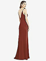 Rear View Thumbnail - Auburn Moon V-Back Spaghetti Strap Maxi Dress with Pockets