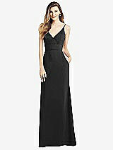 Front View Thumbnail - Black V-Back Spaghetti Strap Maxi Dress with Pockets