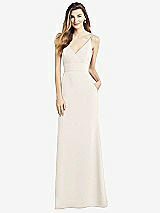 Front View Thumbnail - Ivory V-Back Spaghetti Strap Maxi Dress with Pockets