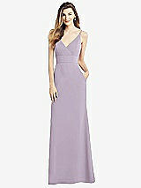 Front View Thumbnail - Lilac Haze V-Back Spaghetti Strap Maxi Dress with Pockets
