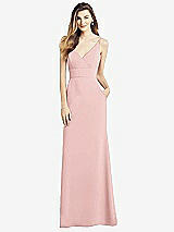 Front View Thumbnail - Rose V-Back Spaghetti Strap Maxi Dress with Pockets