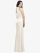 Rear View Thumbnail - Ivory Sleeveless Blouson Bodice Trumpet Gown