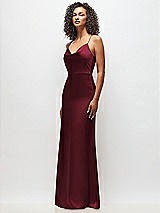 Side View Thumbnail - Cabernet Cowl-Neck Criss Cross Back Slip Dress