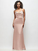 Front View Thumbnail - Toasted Sugar Cowl-Neck Criss Cross Back Slip Dress