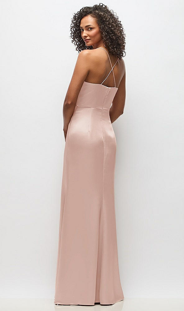 Back View - Toasted Sugar Cowl-Neck Criss Cross Back Slip Dress