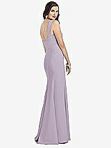 Rear View Thumbnail - Lilac Haze Sleeveless Seamed Bodice Trumpet Gown