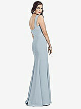 Rear View Thumbnail - Mist Sleeveless Seamed Bodice Trumpet Gown