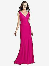 Front View Thumbnail - Think Pink Sleeveless Seamed Bodice Trumpet Gown