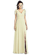 Front View Thumbnail - Butter Yellow Thread Bridesmaid UKTH018