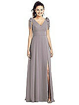 Front View Thumbnail - Cashmere Gray Thread Bridesmaid UKTH018