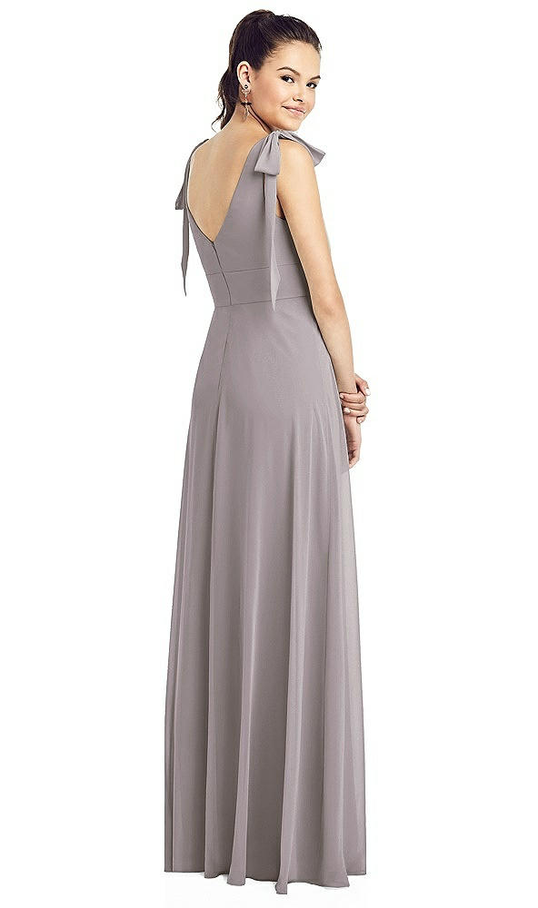 Back View - Cashmere Gray Thread Bridesmaid UKTH018
