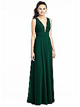 Front View Thumbnail - Hunter Green Thread Bridesmaid UKTH019