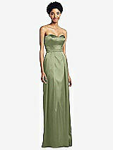 Front View Thumbnail - Kiwi Sweetheart Strapless Pleated Skirt Dress with Pockets