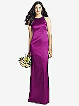 Rear View Thumbnail - Persian Plum Sleeveless Open Twist-Back Maxi Dress
