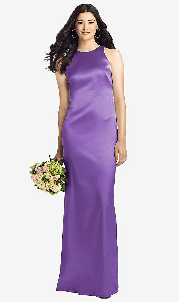 Back View - Pansy Sleeveless Open Twist-Back Maxi Dress