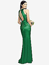 Front View Thumbnail - Shamrock Sleeveless Open Twist-Back Maxi Dress