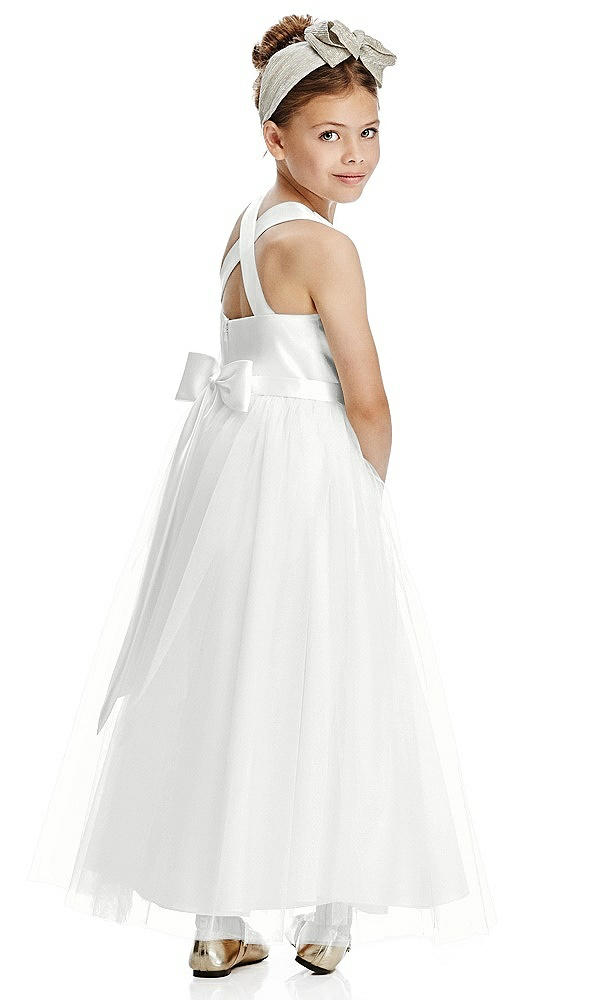 Back View - White Flower Girl Dress FL4067