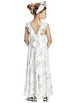 Rear View Thumbnail - Bleu Garden Flower Girl Dress FL4070