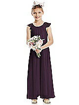 Front View Thumbnail - Aubergine Flower Girl Dress FL4070