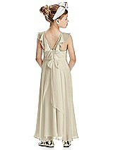 Rear View Thumbnail - Champagne Flower Girl Dress FL4070
