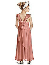 Rear View Thumbnail - Desert Rose Flower Girl Dress FL4070