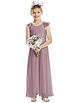 Front View Thumbnail - Dusty Rose Flower Girl Dress FL4070
