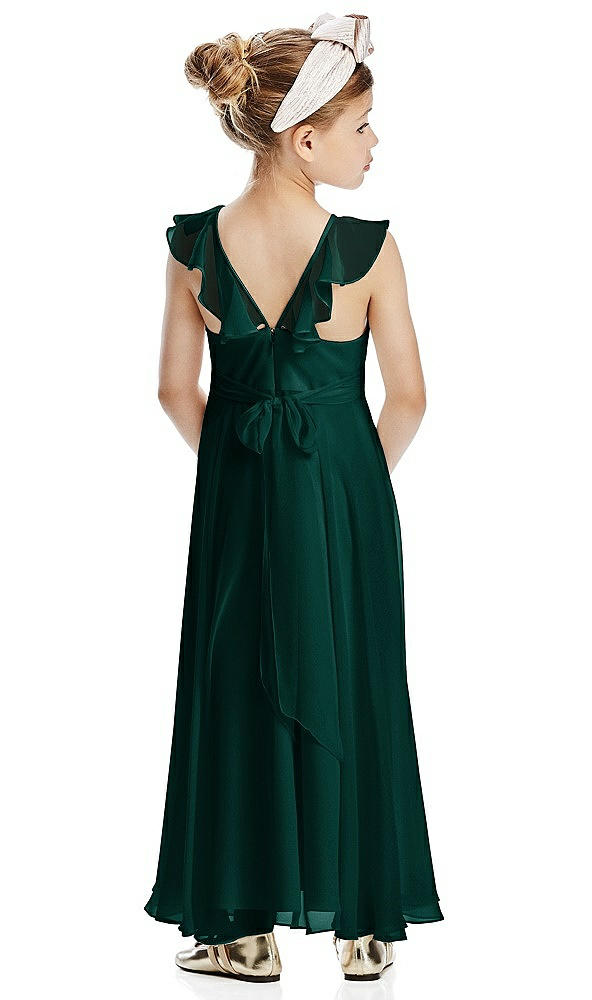 Back View - Evergreen Flower Girl Dress FL4070