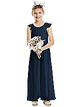 Front View Thumbnail - Midnight Navy Flower Girl Dress FL4070