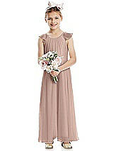 Front View Thumbnail - Neu Nude Flower Girl Dress FL4070